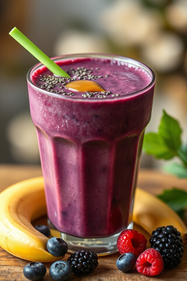 blend berries banana spinach
