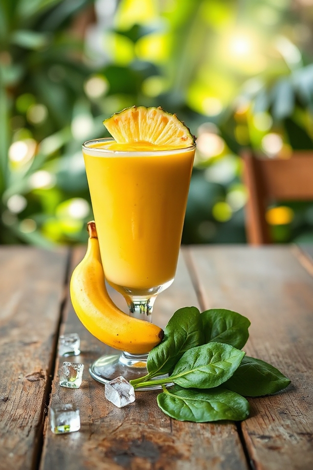 blend pineapple banana milk