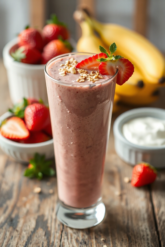 blend strawberries bananas milk