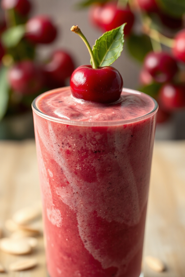 cherry banana yogurt smoothie