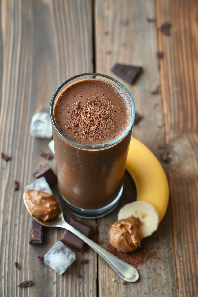 chocolate banana protein smoothie