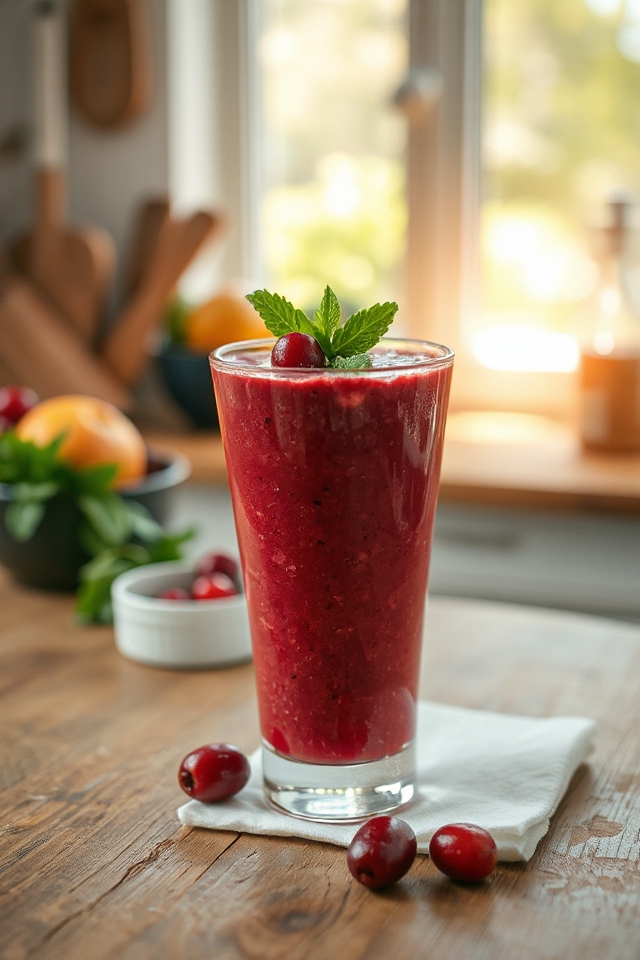 cranberry banana yogurt smoothie