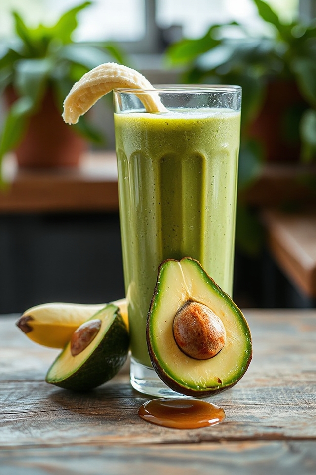 creamy avocado banana smoothie