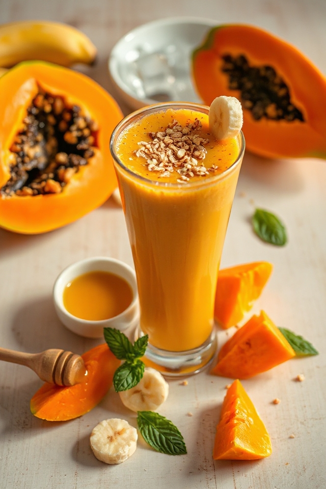 creamy papaya fruit blend