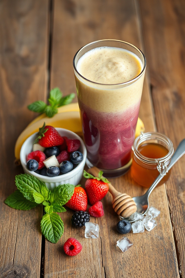 delicious banana berry blend