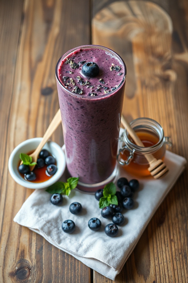 delicious blueberry yogurt smoothie