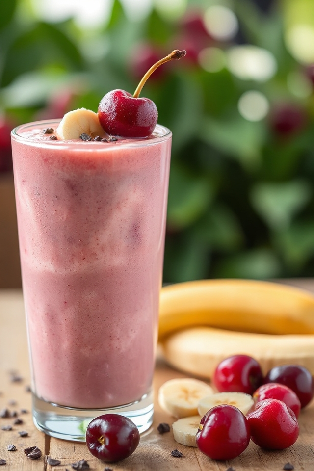 delicious cherry banana smoothie