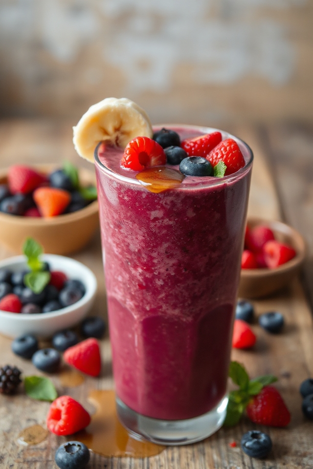 delicious mixed berry smoothie