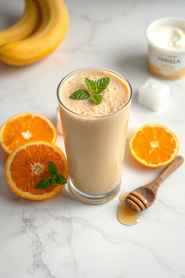 delicious orange cream smoothie