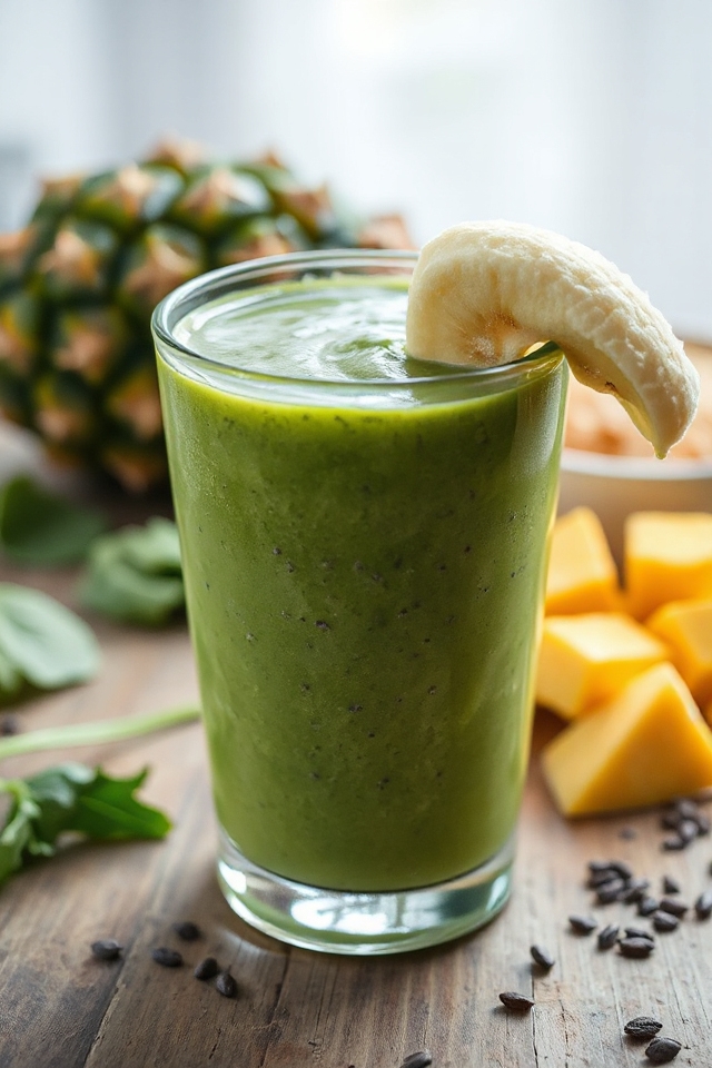 delicious vibrant green smoothie