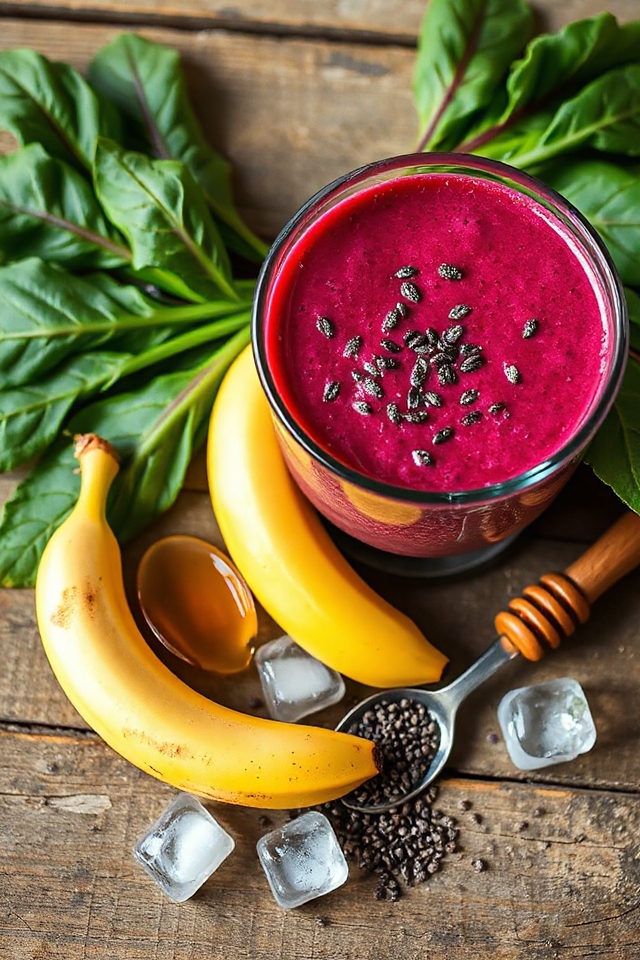 healthy beet green smoothie