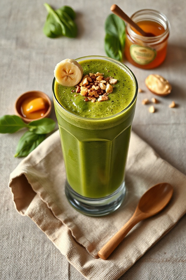 healthy green banana smoothie