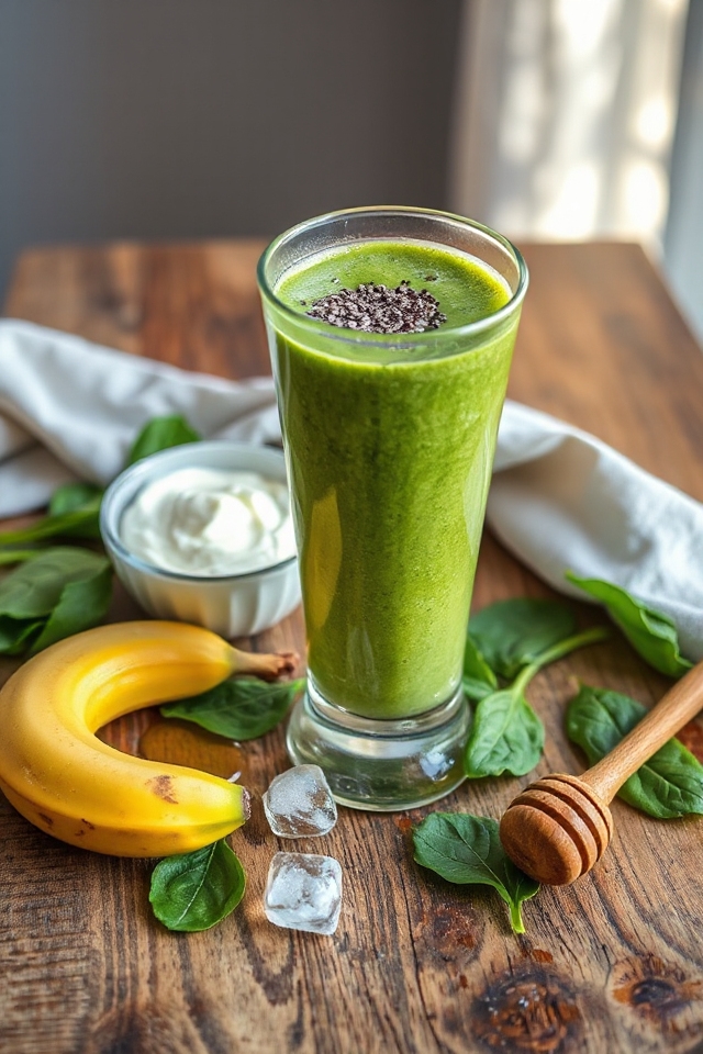healthy green spinach blend