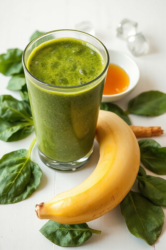healthy spinach banana smoothie