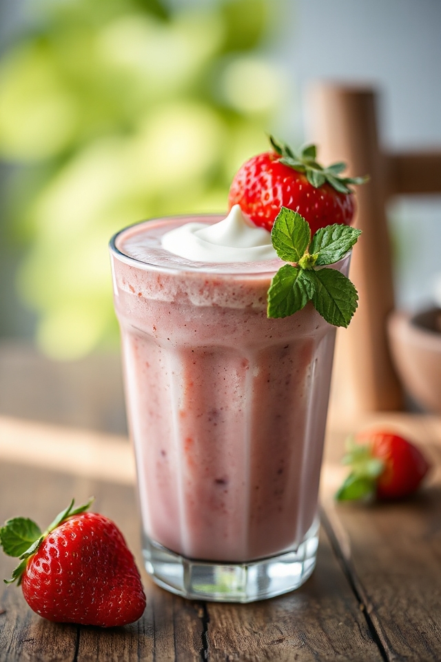healthy strawberry banana smoothie