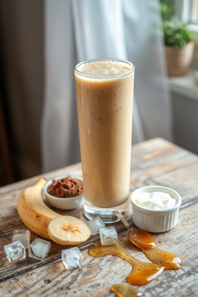 nutritious banana protein smoothie