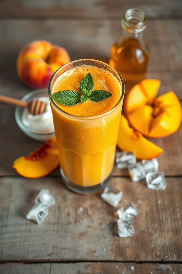 peach mango blend smoothie