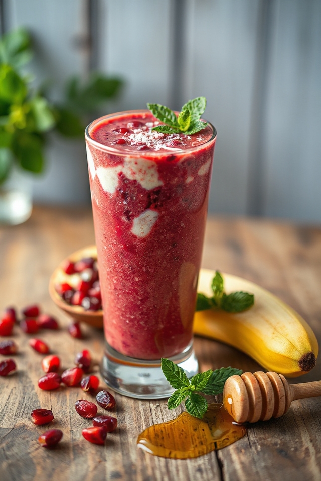 pomegranate smoothie deliciously crafted