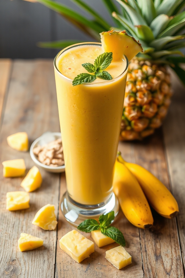 refreshing ginger pineapple blend