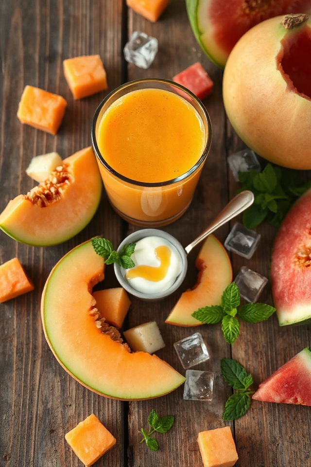 refreshing melon blended drink