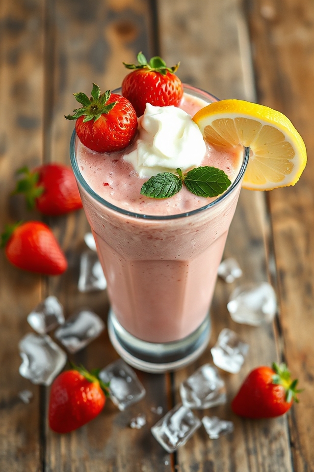 refreshing strawberry lemonade smoothie