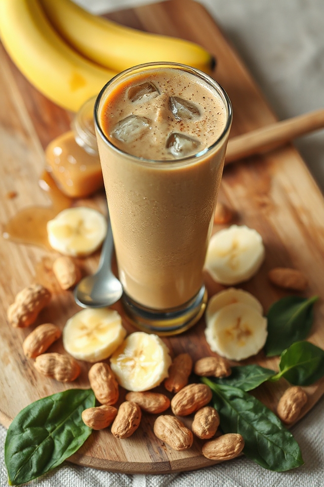 smoothie with banana and peanut butter