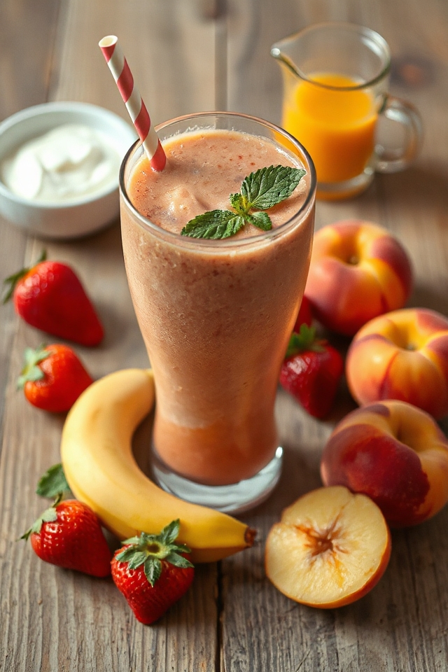 strawberry peach smoothie recipe
