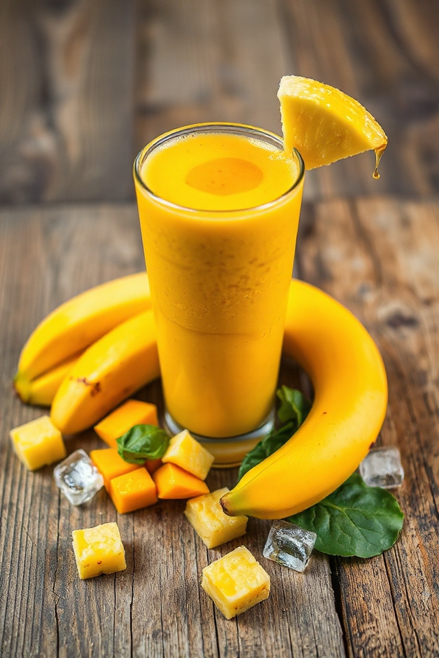 tropical fruit blended beverage