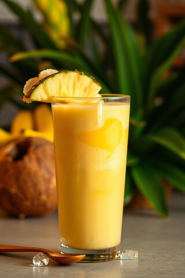 tropical pineapple banana smoothie
