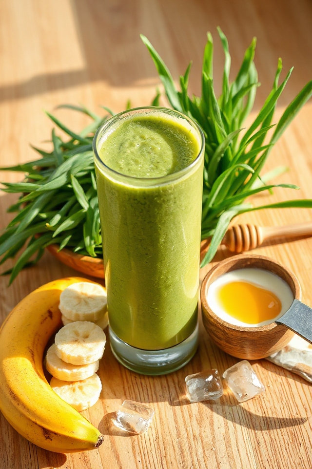 wheatgrass and banana blend